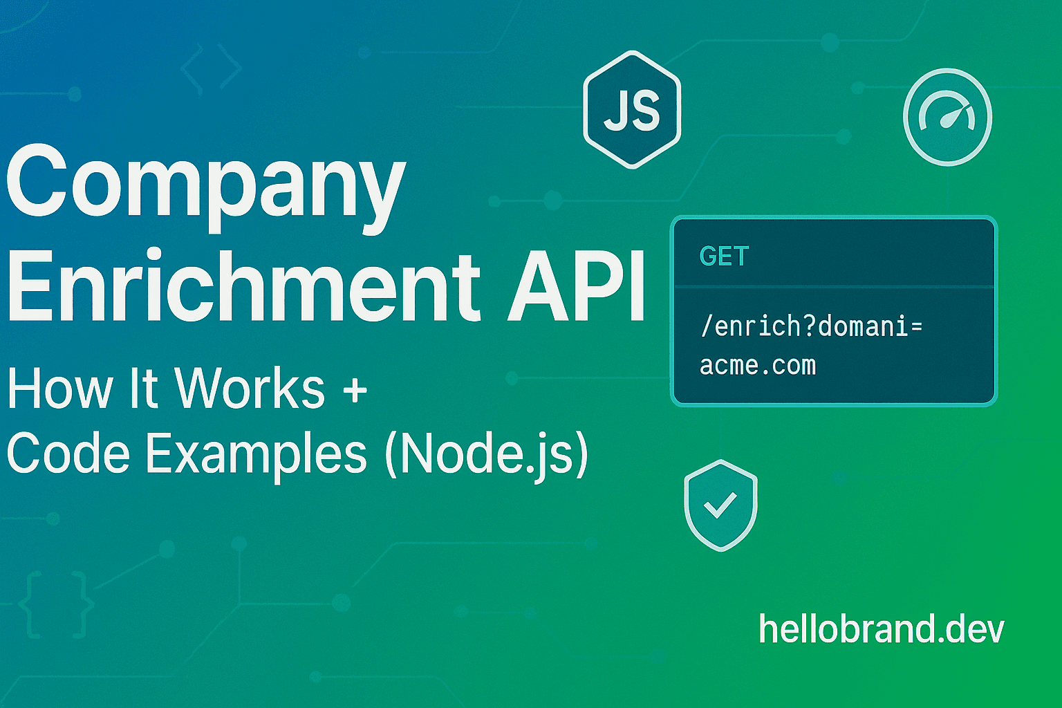 Company Enrichment API: How It Works + Code Examples (Node.js)