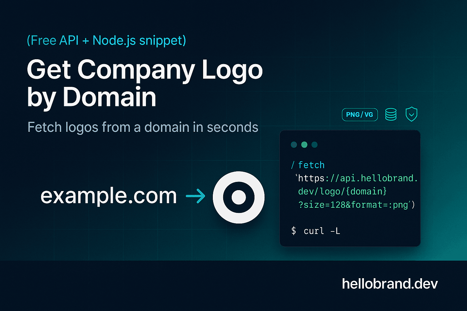 Get Company Logo by Domain (Free API + Node.js snippet)